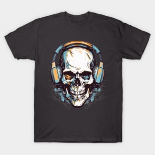 Skull with headphones T-Shirt